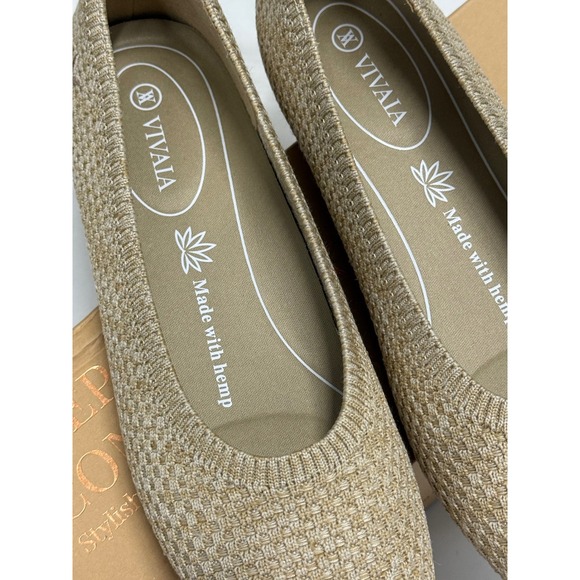 VIVAIA Pointed-Toe Flats Knit Comfortable Everyday Shoes Beige EU/38.5 US/7.5‎ - Picture 10 of 11